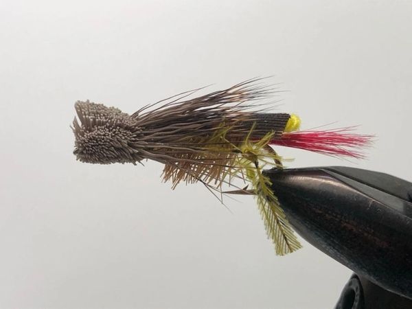 Dave's Hopper Yellow Foam Body Grasshopper Fly Fishing Fly - Size 10